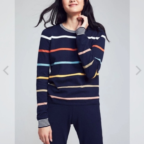 Faherty Sweaters - Faherty Charcoal Surf Striped Sweater